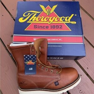 Thorogood Men's Tobacco Leather Work Boots